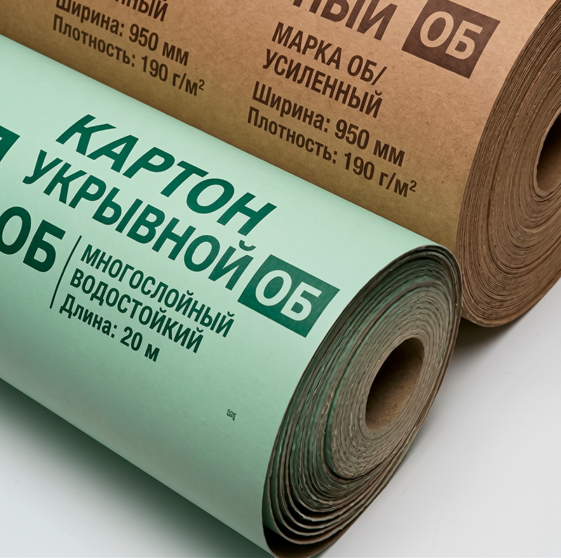 Картон строительный 950 мм х 20 м, ОБ 190 гр/м купить с доставкой по России | ООО "ГАУЧ" - технический картон, крафт-бумага и изделия из них